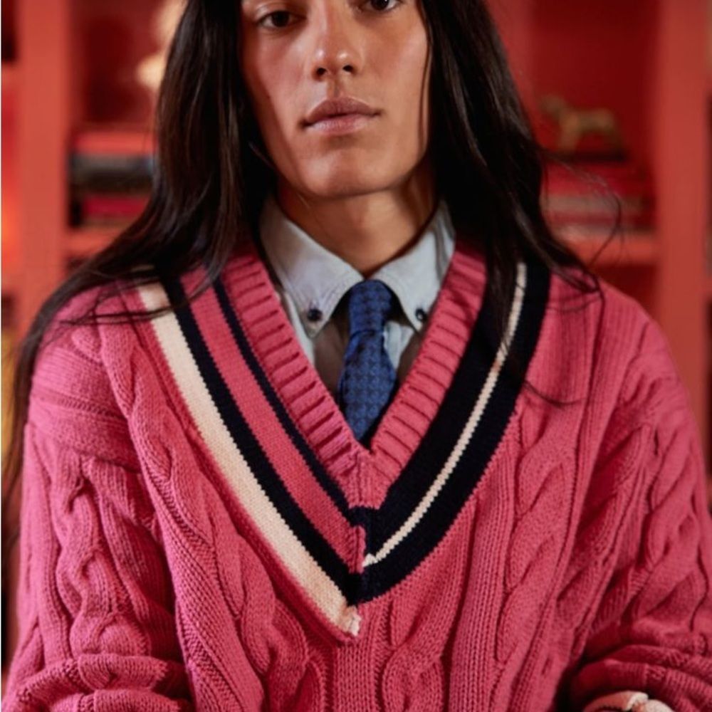 BR ATHLETICS Cricket Sweater Preppy Varsity Chunky Knit Cotton | Retail $158 XXS - Picture 4 of 10